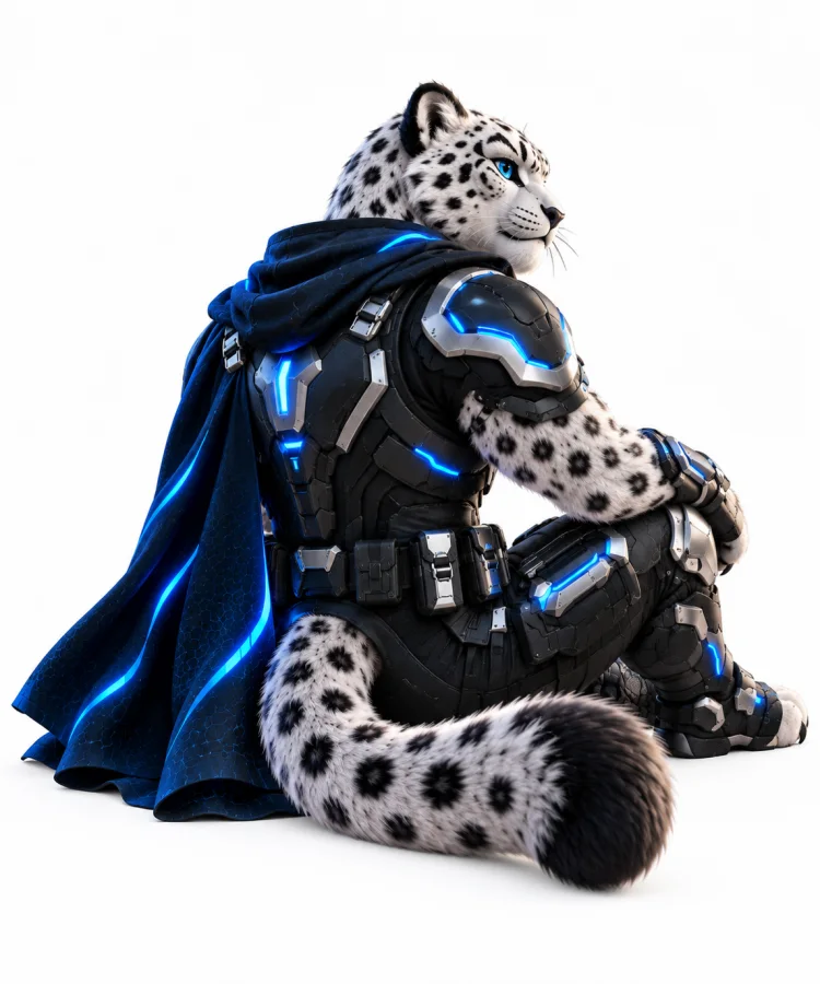 Kawach Guardian snow leopard, at rest view