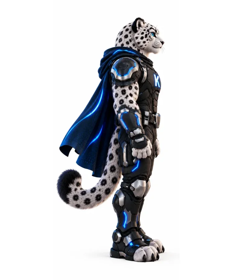 Kawach Guardian snow leopard, side view